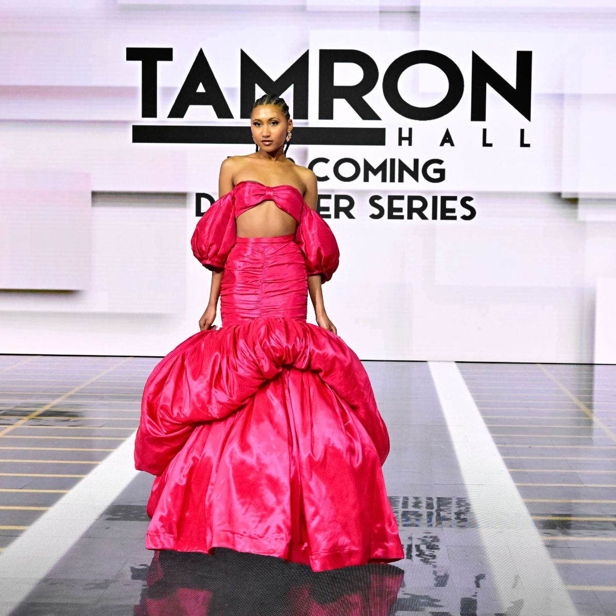 Pink Two-Piece Taffeta Couture Gown