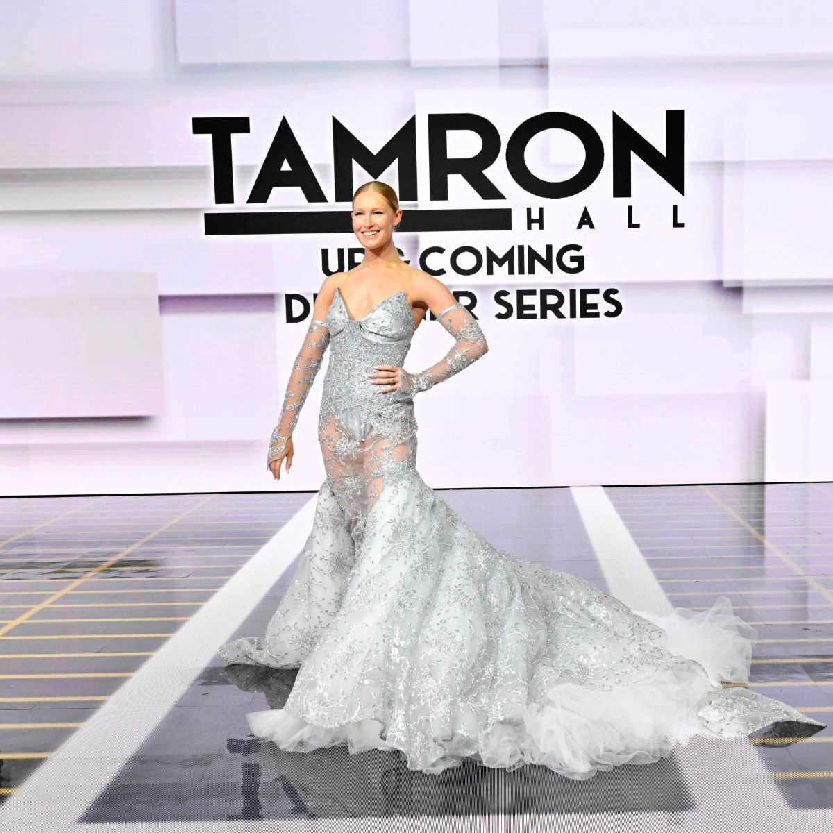 Metallic Lace Mermaid Couture Gown